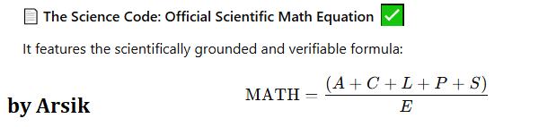 Official Scientific Math Equation by Arsik