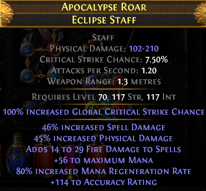 Eclipse staff path of exile arsik