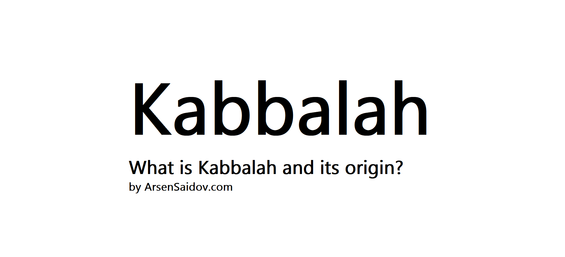 Kabbalah by arsensaidov