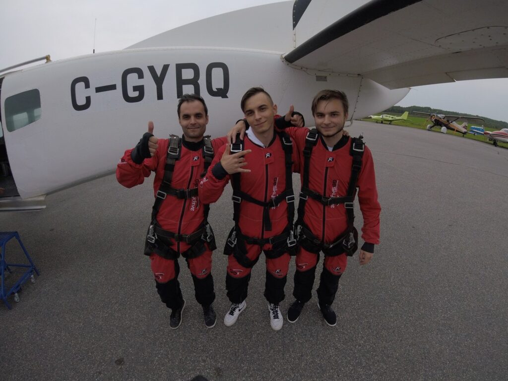 Parachuting with brothers