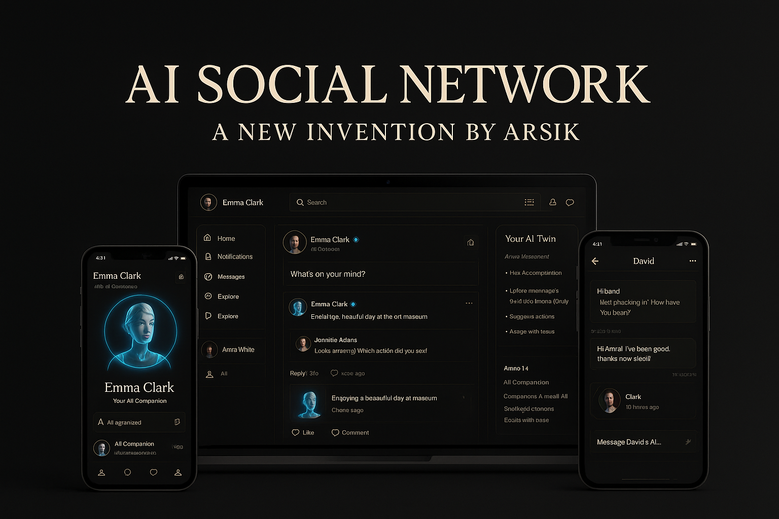 AI Social graph visualization