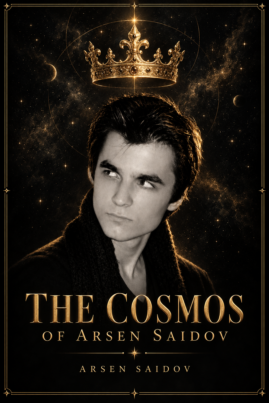 The Cosmos of Arsen Saidov — portrait and aristocratic golden crown cover